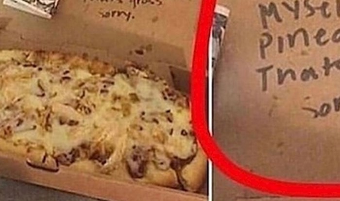 Naručio je hawaii pizzu, a dobio ovo: Poruka ga je i razočarala i nasmijala