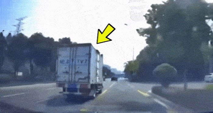Vozač ovog kamiona imao je ogromnu dozu sreće, i sam se začudio kad je kasnije vidio snimku