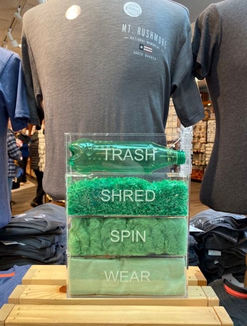 "Danas sam saznao da postoje majice napravljene od recikliranih plastičnih boca."