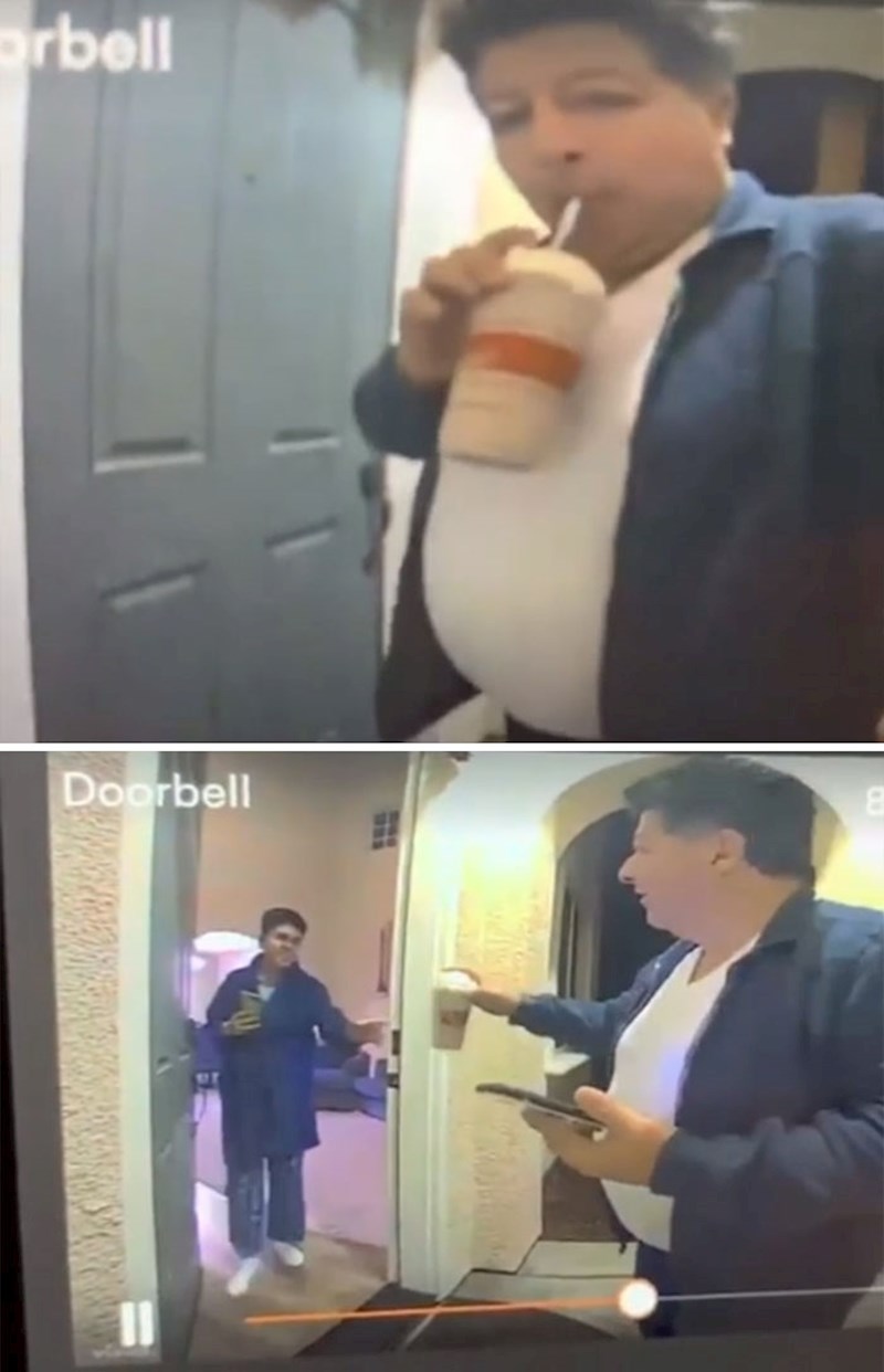 Dječaku je dostavio naručeno piće, no najprije je i sam morao isprobati je li sve ok. Kamera ga je snimila, a dječakova obitelj ga je kasnije prijavila.