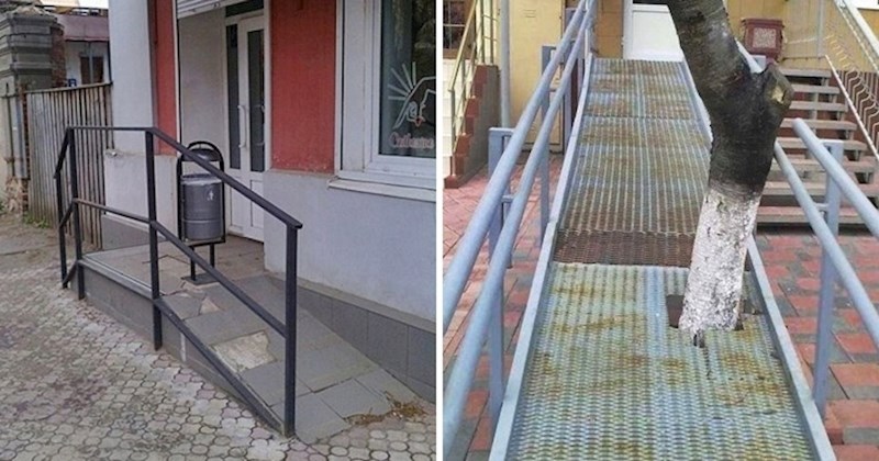 Ljudi koji su radili ove rampe za invalide obavili su katastrofalan posao, prolaznici ne mogu vjerovati svojim očima