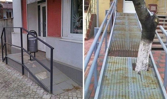 Ljudi koji su radili ove rampe za invalide obavili su katastrofalan posao, prolaznici ne mogu vjerovati svojim očima