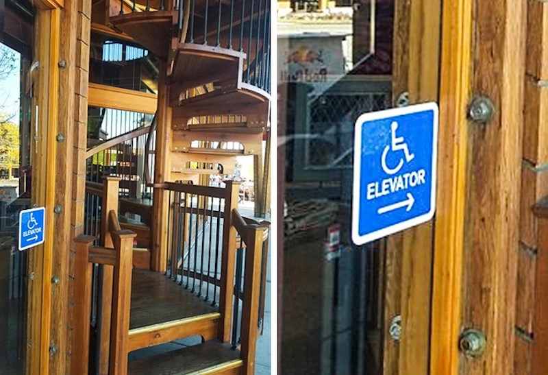 Ovo je izgleda baš kao lift za invalide.