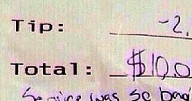 Gost restorana ostavio je neugodno iznenađenje na računu, konobar nije znao što da misli kad je vidio ovo