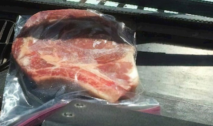 Dostavljač je ostavio komad mesa na suncu i provjerio hoće li se ispeći u vozilu bez klime