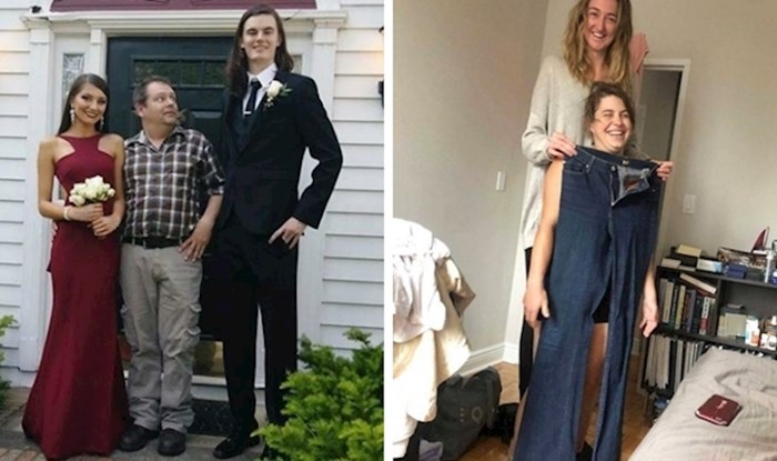 Zanimljive slike koje otkrivaju što se dogodi kad se susretnu jako visoke i niske osobe