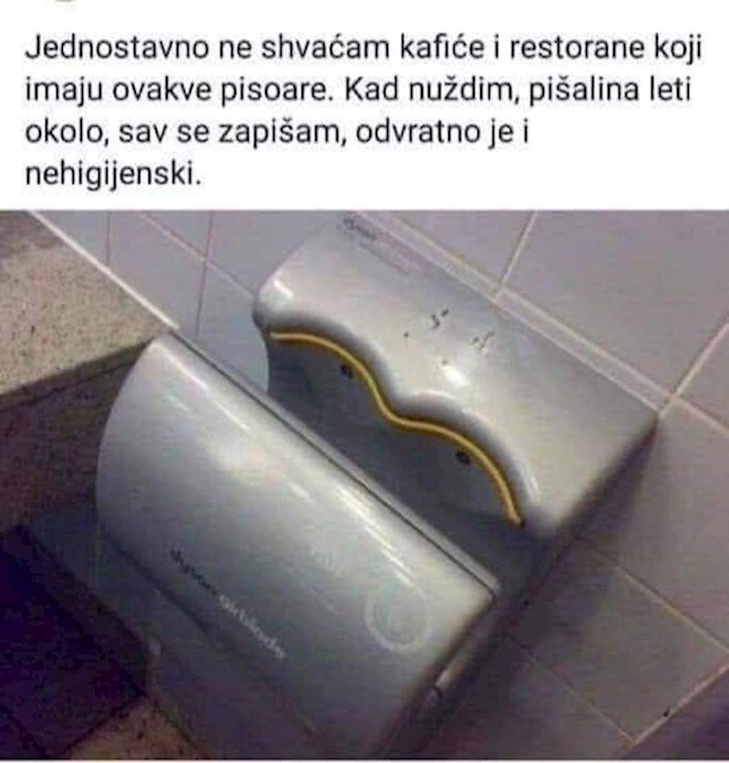 Evo što je napisao o muškom WC-u: