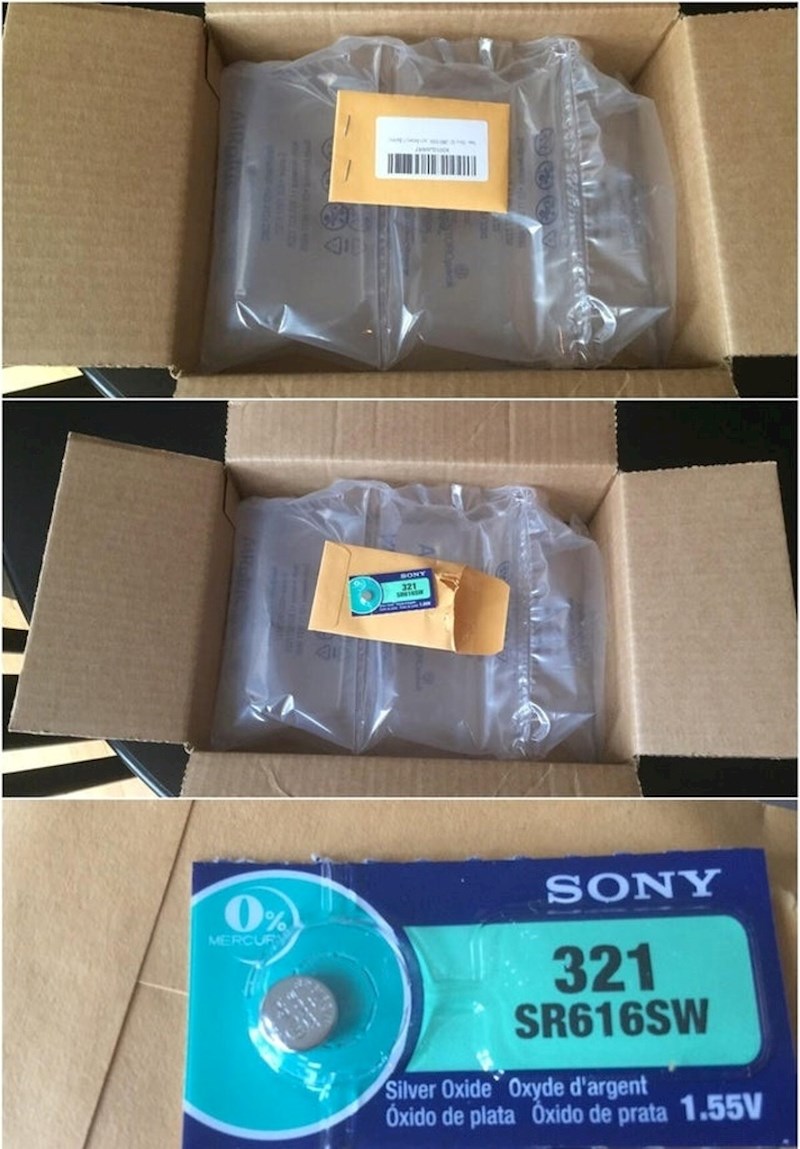 Pogledajte koliki su paket dobili za jednu naručenu bateriju. Ponavljamo: 1 bateriju.