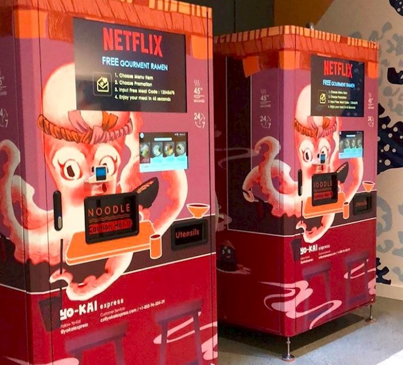 Na ovim se automatima prodaje ramen tjestenina.