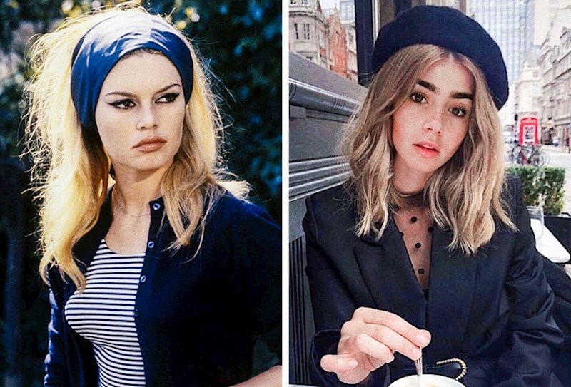 Brigitte Bardot i Lily Collins s 29 godina
