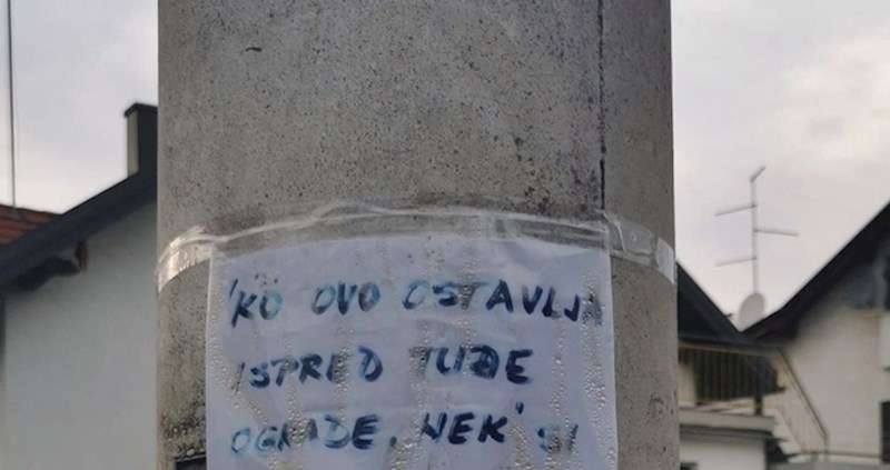 Naživcirani susjed zalijepio je poruku s bizarnim "dokazom", pogledajte što je netko slikao