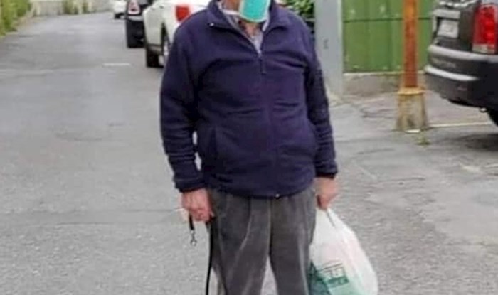 Djed nije baš najbolje shvatio kako funkcioniraju maske, svojom idejom je nasmijao prolaznike