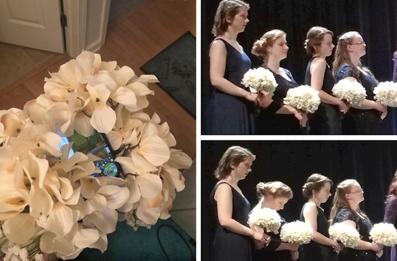 Jednoj djeveruši je bilo dosadno pa je sebi stavila mobitel u cvijeće.