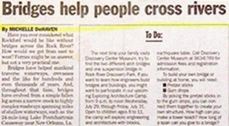 "Mostovi pomažu ljudima da prijeđu preko rijeka"