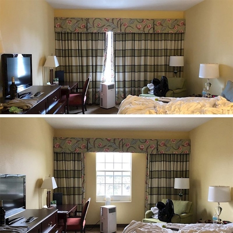 "Moj hotelska soba je trebala imati veliki prozor sa spektakularnim pogledom."