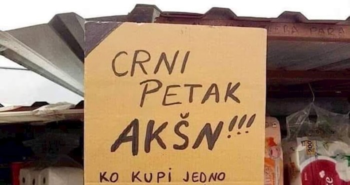 I tržnice imaju svoje ponude za Crni petak, smijat ćete se kad vidite što ovaj prodavač nudi
