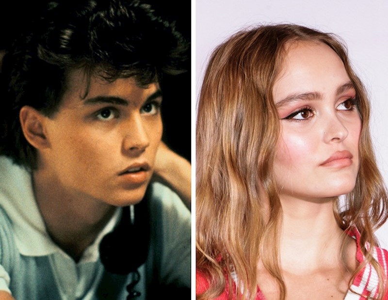 Johnny Depp i njegova kći Lily-Rose kad su imali 19 godina