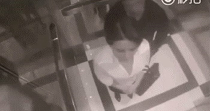 Pogledajte što se dogodilo nakon što je lik počeo uznemiravati ženu u liftu