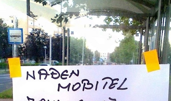 Netko je na autobusnoj stanici našao izgubljeni mobitel pa ostavio genijalnu poruku