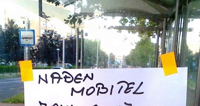 Netko je na autobusnoj stanici našao izgubljeni mobitel pa ostavio genijalnu poruku