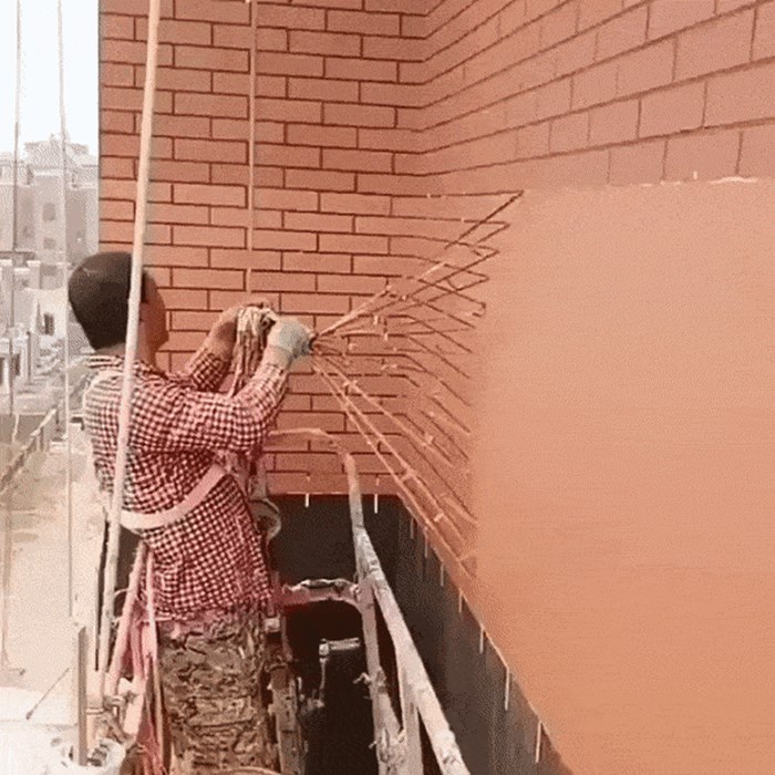 Kineski građevinski radnici su puni trikova, pogledajte kako je ovaj lik napravio fasadu od cigle!