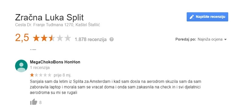 Pogledajte što je napisala: