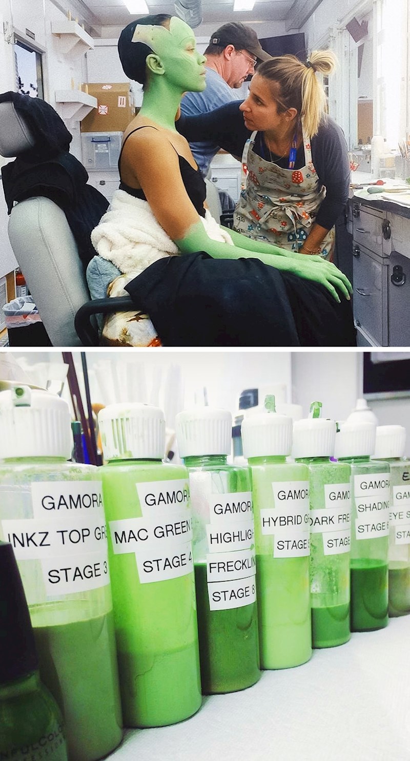 Zoe Saldana na pripremama za snimanje filma "Osvetnici"