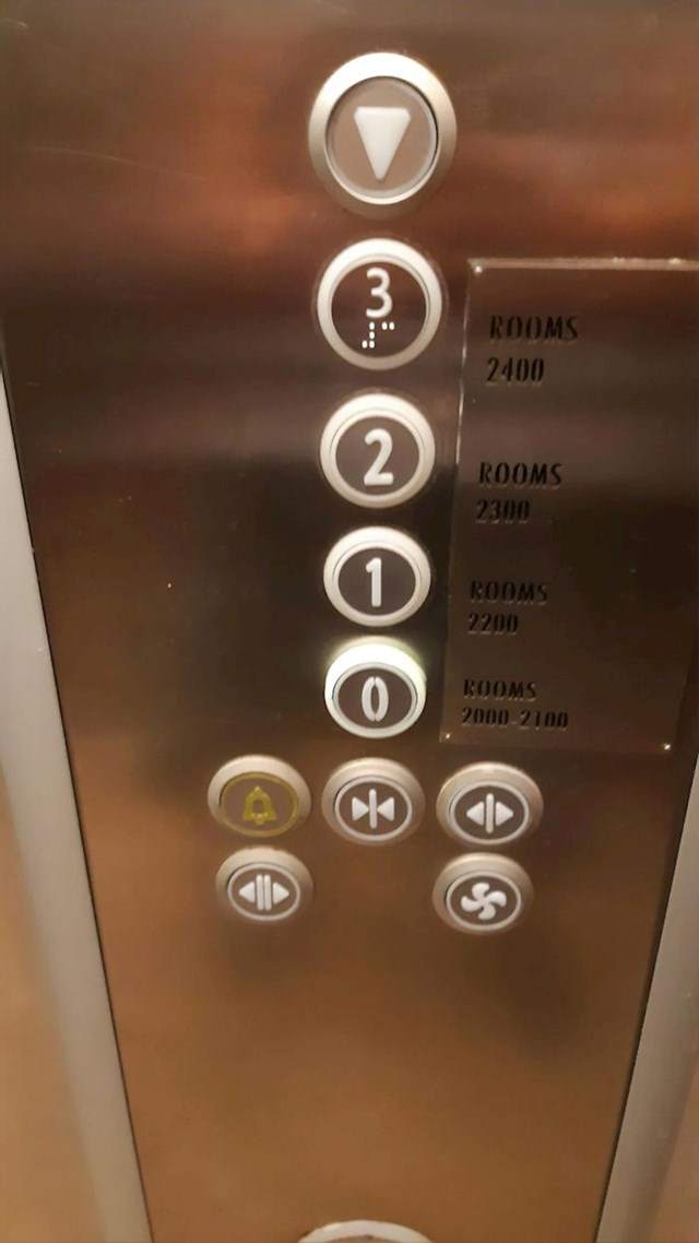 Čini se da u ovoj zgradi slijepe osobe smiju ići samo na 3. kat.