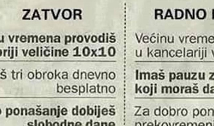 ZATVOR ILI RADNO MJESTO? Nakon ove usporedbe ćete se možda osjećati čudno