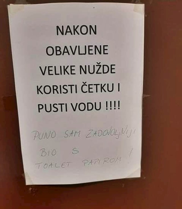 Evo što je pisalo ispod zamolbe: