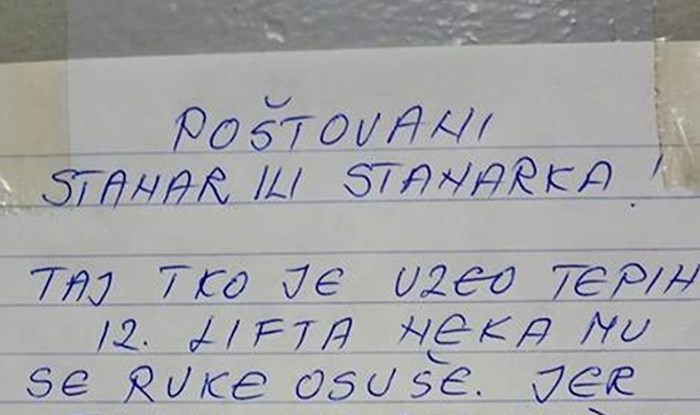 Stanarka je htjela malo urediti lift, a onda se dogodilo nešto zbog čega je napala susjede