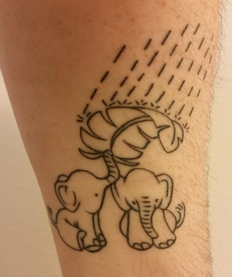 "Ove sloniće sam si tetovirao kako bih podržao ženu, patila je od depresije."