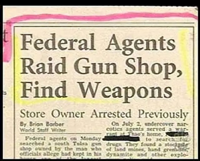 "Federalni agenti su pretresli oružarnicu, našli su oružje"