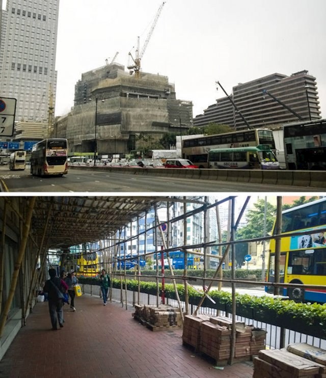 "Hong Kong ima puno modernih nebodera, no za skele još uvijek koriste bambus."
