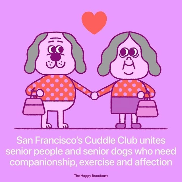“Cuddle Club” u San Francisco spojio je starije ljude i starije pse kojima je potrebno druženje, vježbanje i naklonost.
