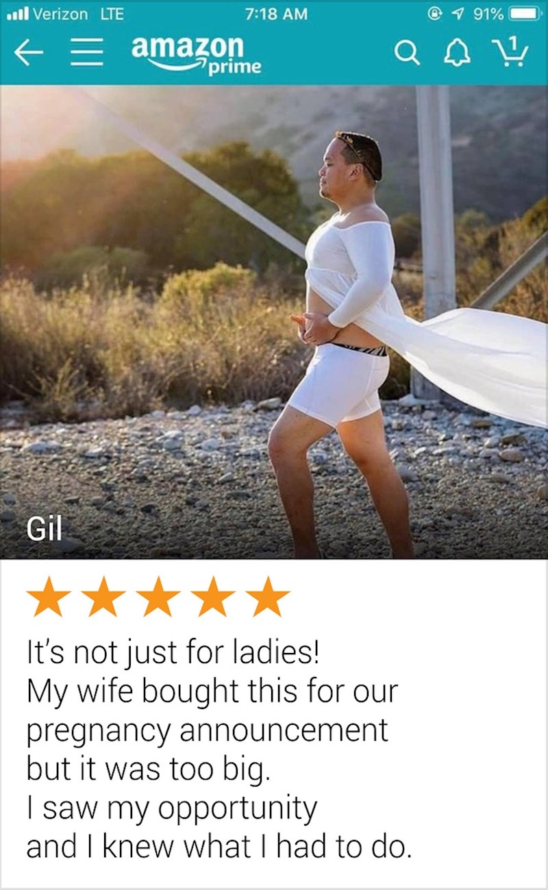 Lik se slikao u ženskoj odjeći pa objavio svoju sliku s osvrtom na Amazonu. :)