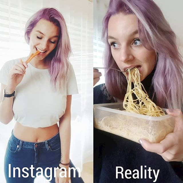 kako jedem pred svojim pratiteljima na instagramu / kako zapravo jedem