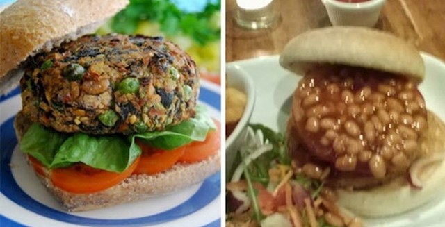 U svom burgeru je kao dodatak htio grah, misleći da će izgledati kao ovaj lijevo.