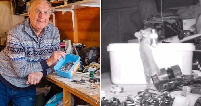 Djed je mislio da je prolupao, a onda je noćna kamera snimila što mu se događa s alatom
