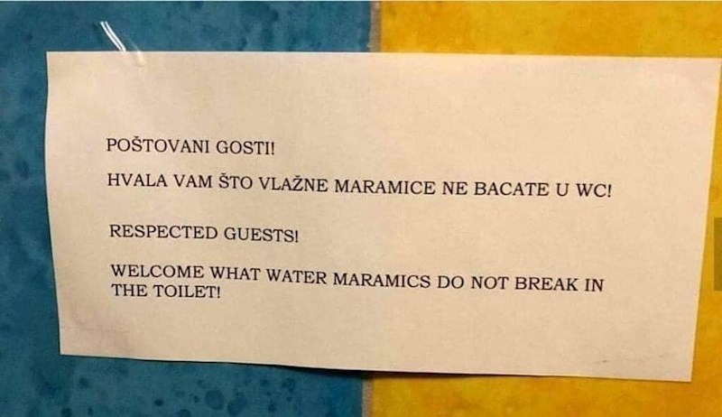 Pogledajte što je pisalo: