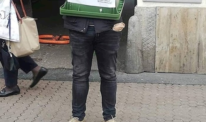 Muškarac se pripremio za predblagdansko vrijeme u Zagrebu i bizarnom idejom začudio prolaznike