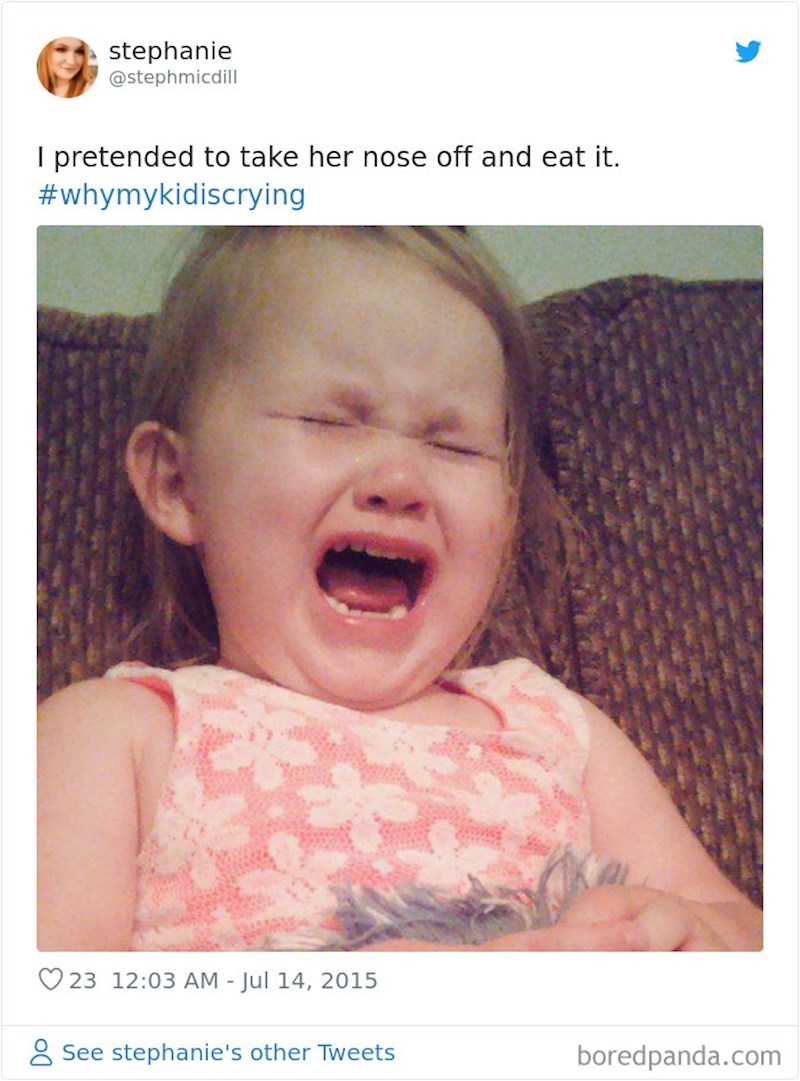 "Jer sam glumila da sam joj uzela nosić i pojela ga."