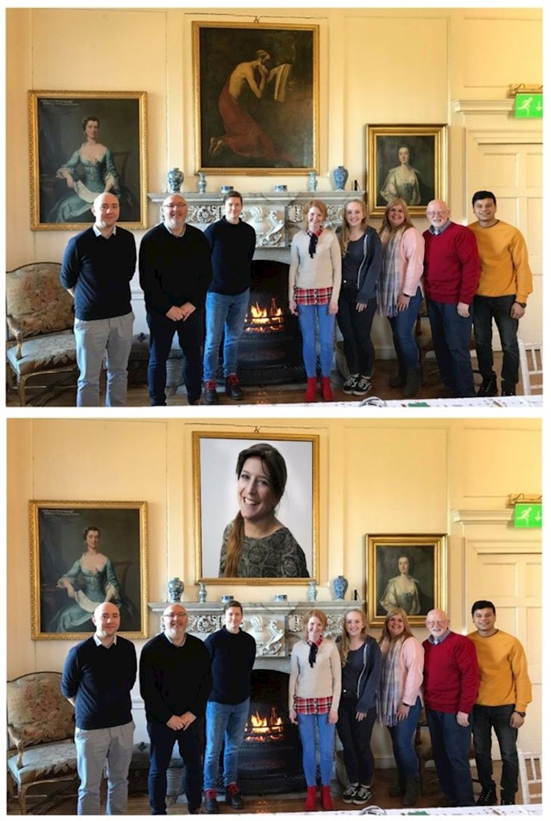 "Mama nije mogla biti na grupnom fotkanju pa je rekla da će se naknadno fotošopirati kako bi izgledalo da je i ona tu."