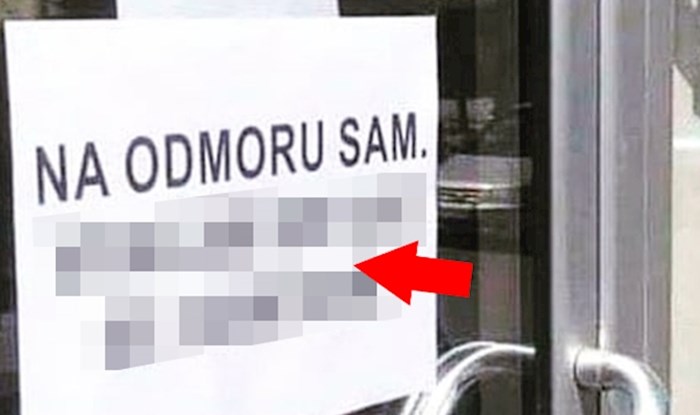 Dalmatinac je svojim mušterijama na ulazu ostavio brutalno iskrenu obavijest