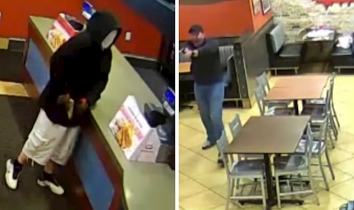 VIDEO Muškarac došao opljačkati restoran, nije znao da u njemu sjedi policijski bračni par