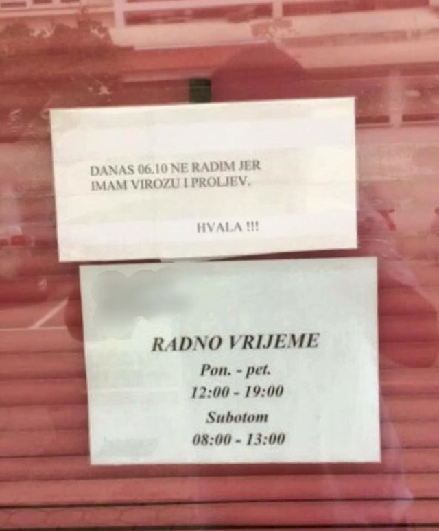 Mušterije je dočekala neobična poruka: