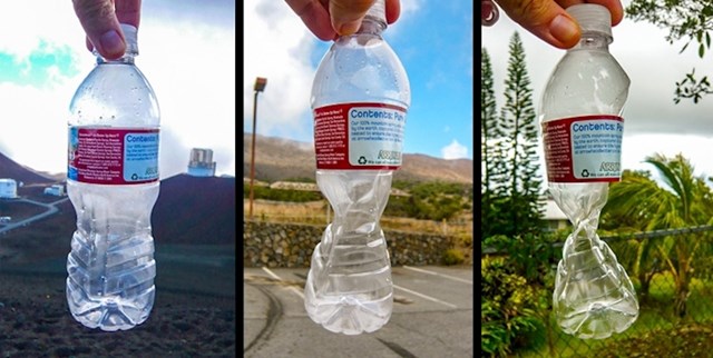 Evo što se dogodi s plastičnom bocom pri promjeni atmosferskog tlaka i nadmorske visine...