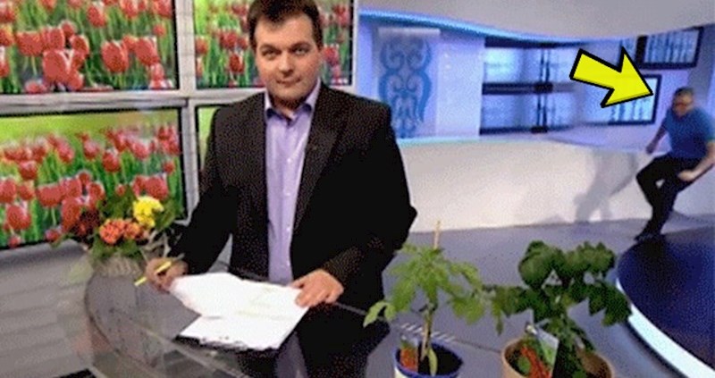Lik je tijekom TV emisije slučajno upao u kadar, njegova reakcija je nasmijala gledatelje