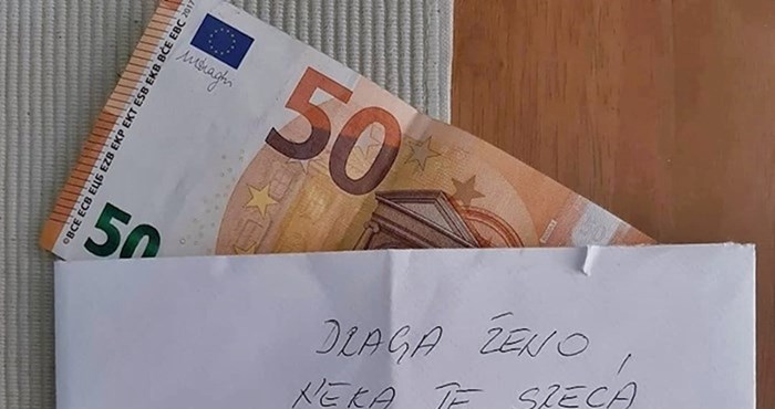Muž je ženi za rođendan poklonio kuvertu s novcem, natpis na njoj otkriva njegove planove