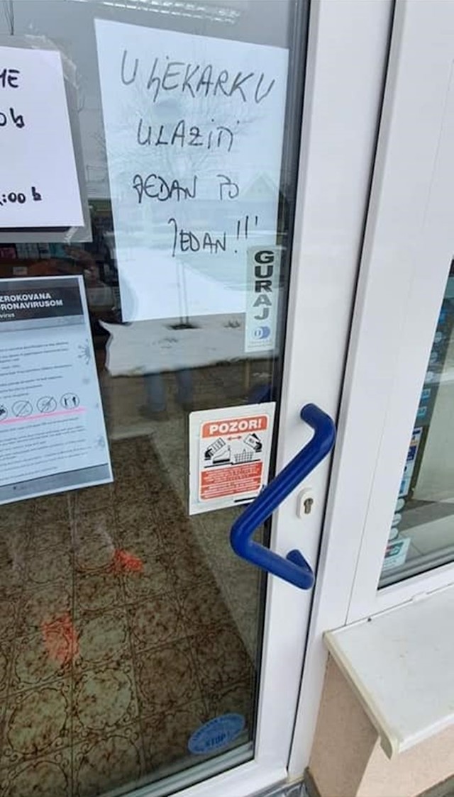 Evo što je pisalo u obavijesti: